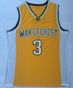 Wake Forest University #3 Chris Paul NCAA Basketball Jersey Yellow