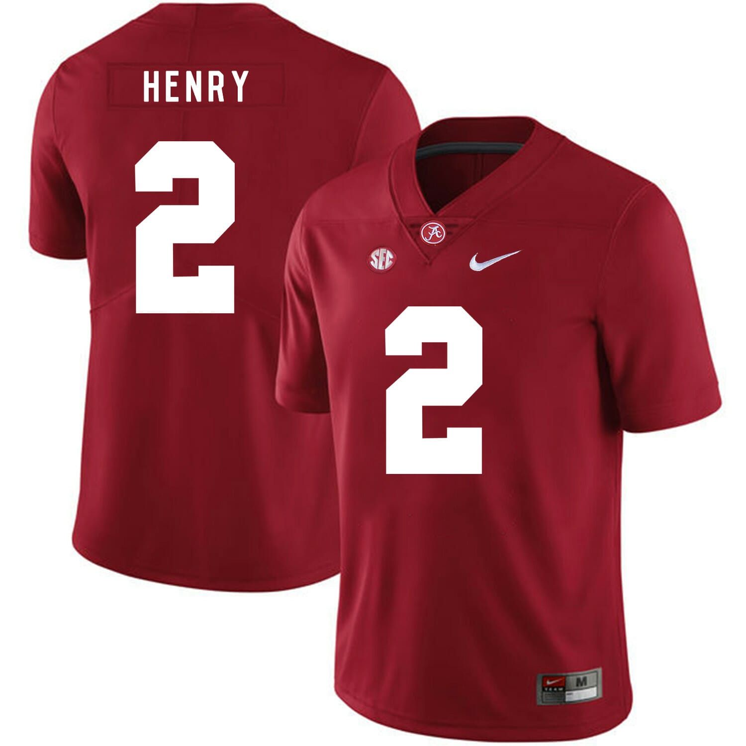 Derrick Henry Alabama Jersey Crimson Tide #2 College Football Red