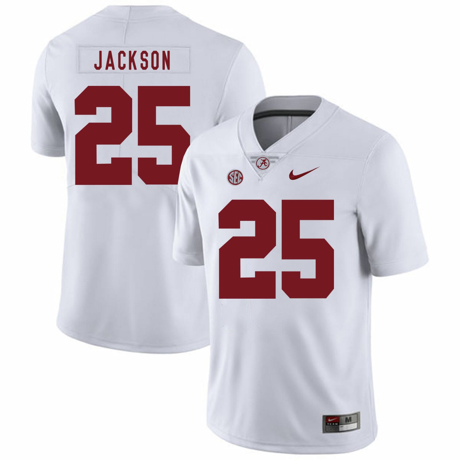 Alabama Crimson Tide Jersey #25 Kareem Jackson College Football White