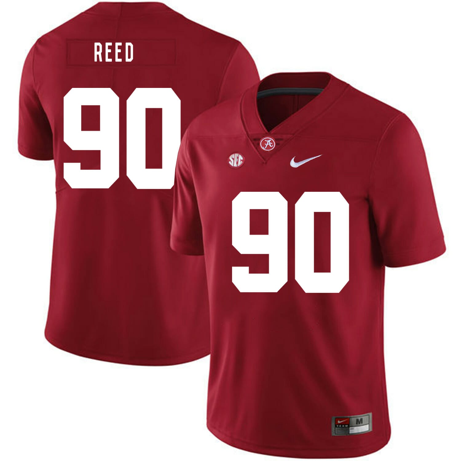 Alabama Crimson Tide Jersey #90 Jarran Reed College Football Red