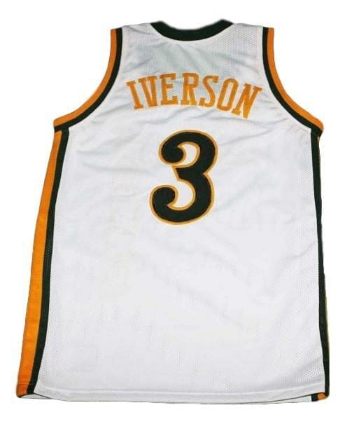 Custom Retro Allen Iverson Bethel High School Football Jerseys Sewn Names  Number