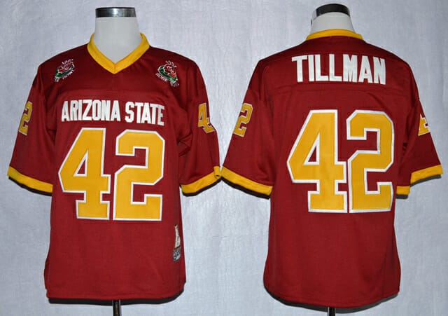 Arizona State Sun Devils #42 Pat Tillman NCAA Football Jersey Red - Top  Smart Design