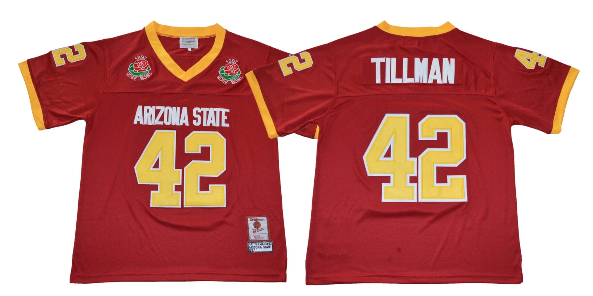 Arizona State Sun Devils #42 Pat Tillman NCAA Football Jersey Red - Top  Smart Design