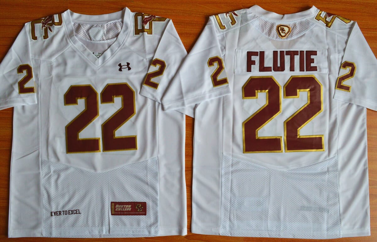 Doug Flutie Autographed Boston College (Red #22) Custom Jersey