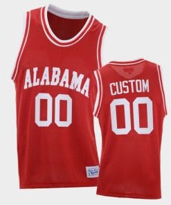 Alabama Crimson Tide Jersey Name and Number Custom College Basketball Jerseys Throwback Red