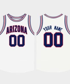 Arizona Wildcats Jersey Name and Number Custom College Basketball Jerseys White