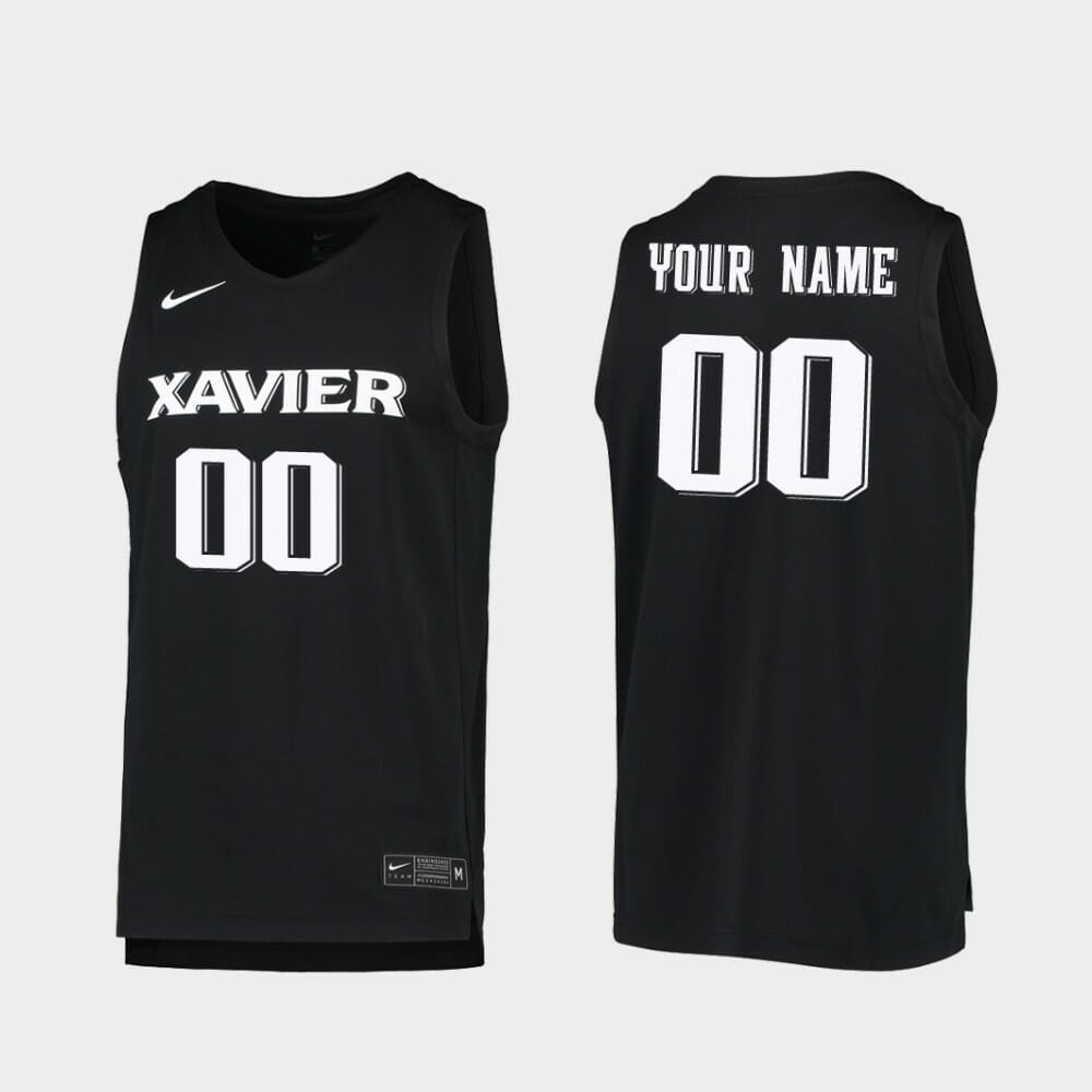 Custom College Basketball Jerseys Xavier Musketeers Jersey Name and Number White