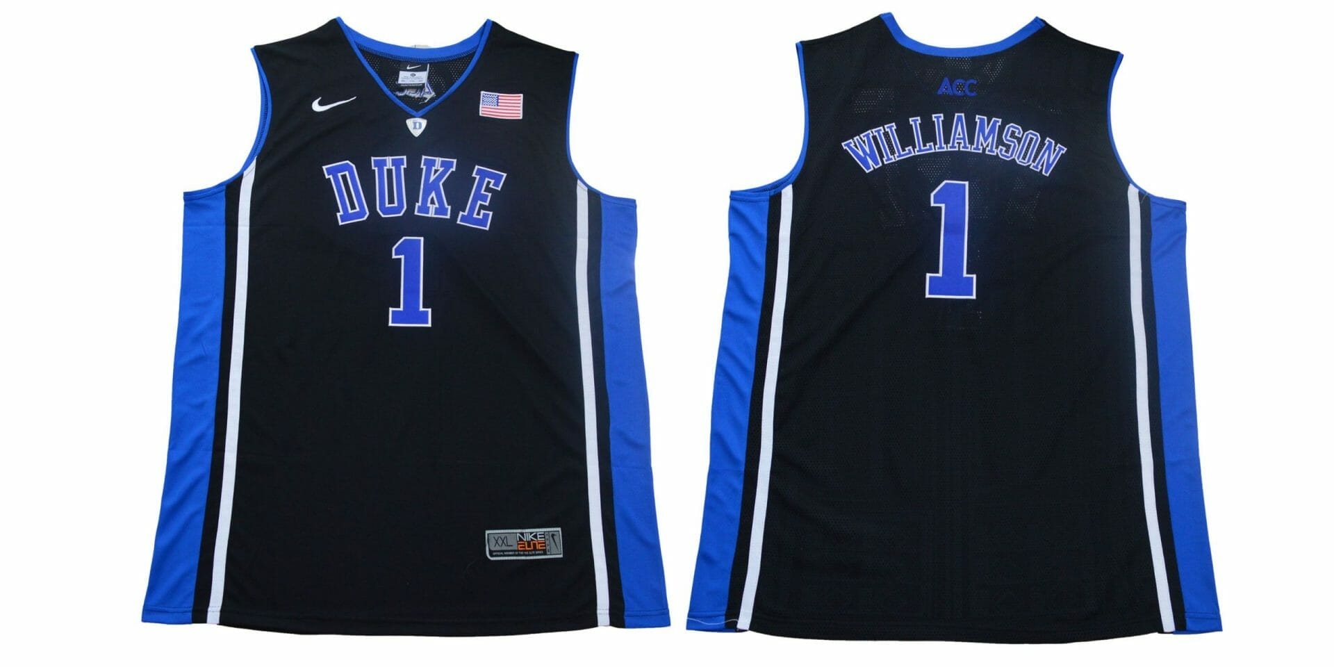 NCAA Duke Blue Devils 1 Zion Williamson Black Men Jersey