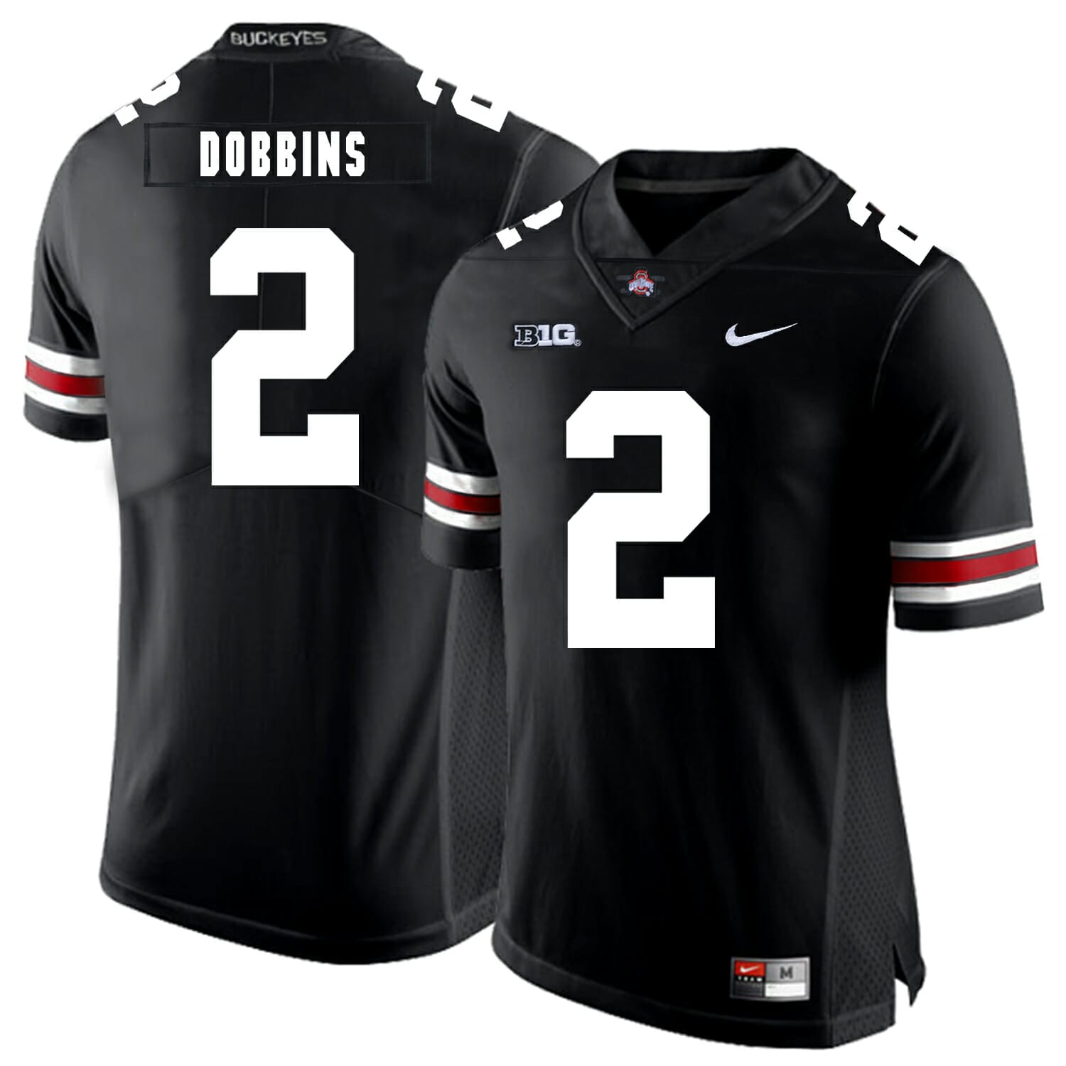 JK Dobbins Ohio State Jersey Buckeyes #2 J.K Football Black Shadow