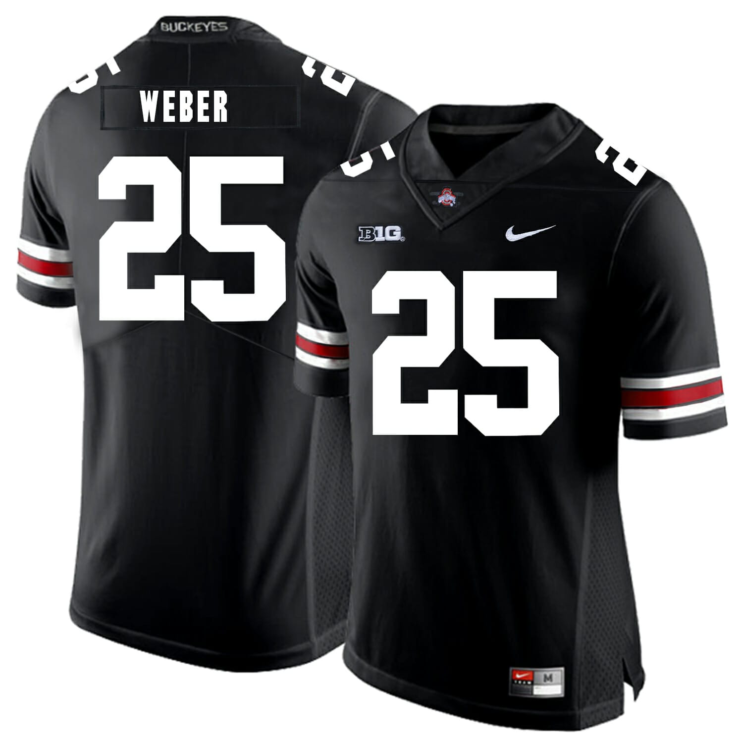 NCAA Football Jersey Ohio State Buckeyes #25 Mike Weber Black