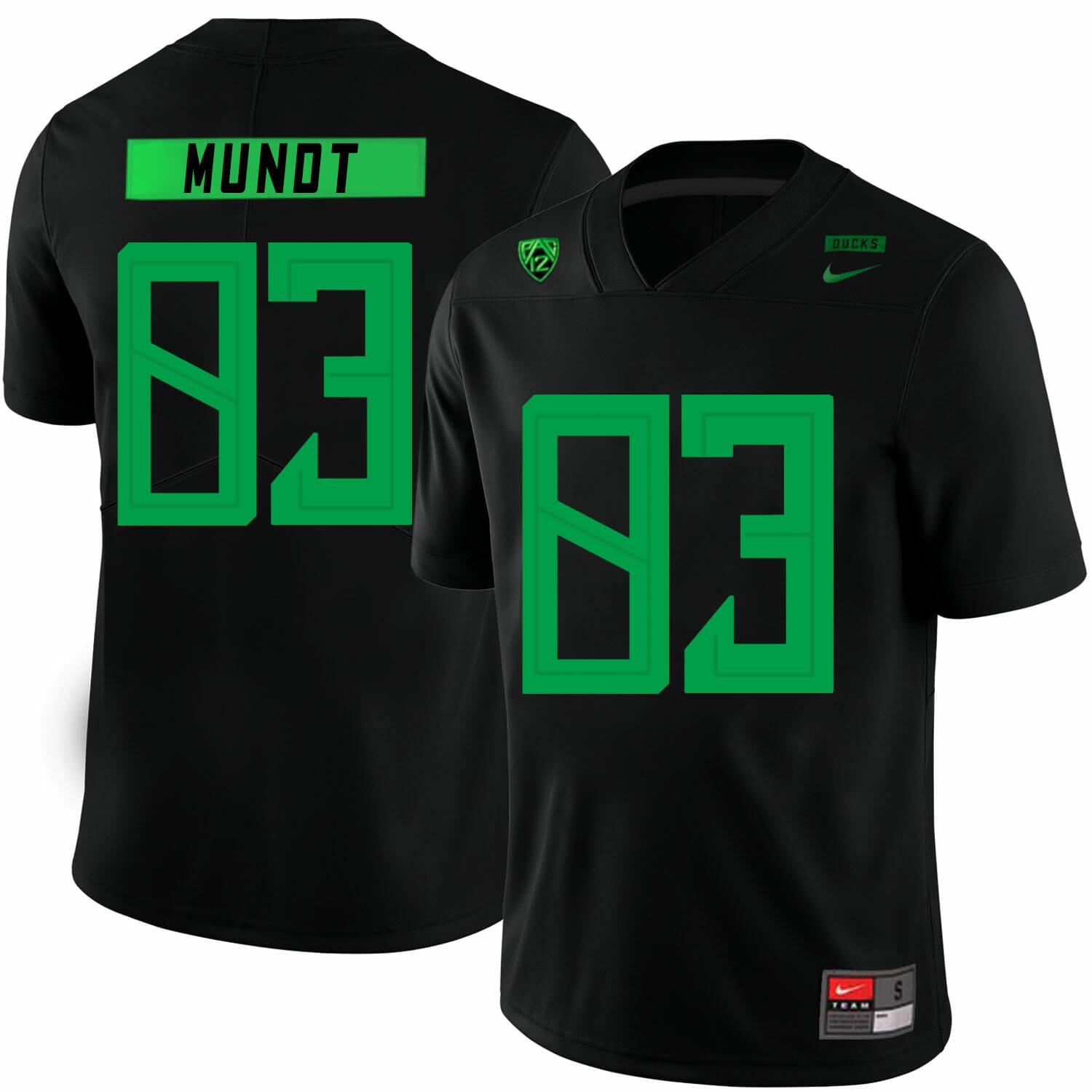 Oregon Ducks #83 Johnny Mundt NCAA College Football Jersey Green - Top  Smart Design