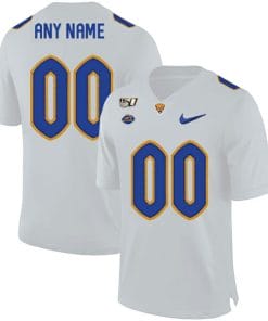 Custom Pitt Panthers Football Jersey Name and Number White