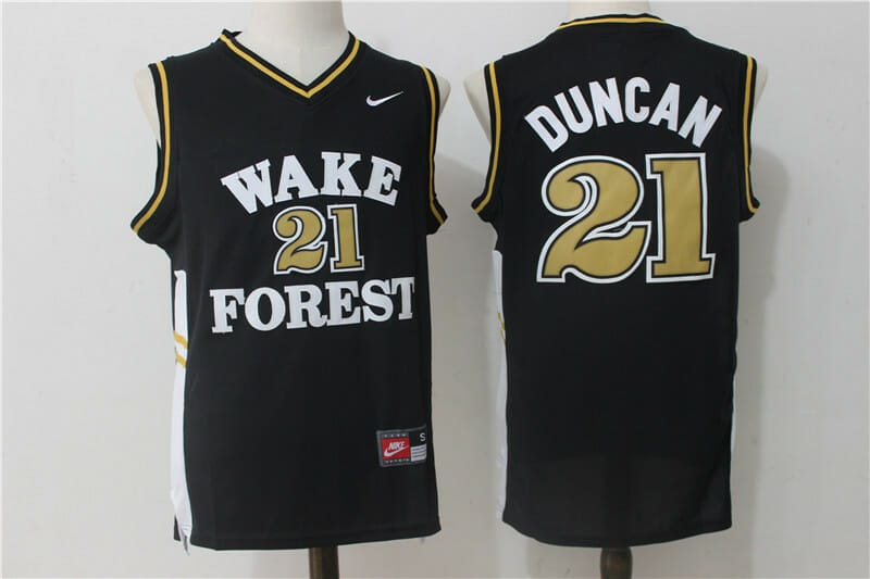 wake forest tim duncan jersey