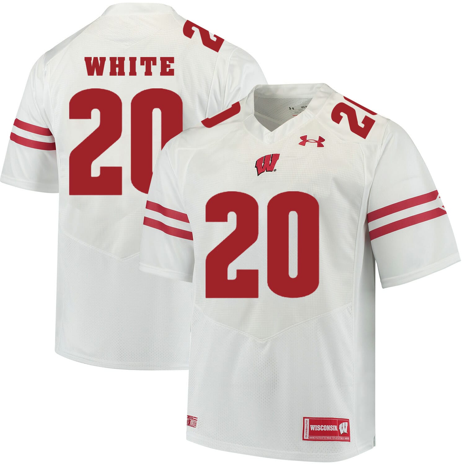 Men's Under Armour Russell Wilson Red Wisconsin Badgers Replica