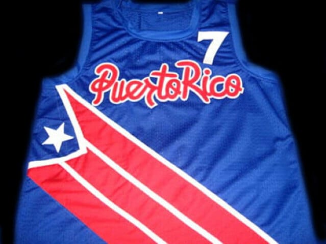 2004 Carlos Arroyo #7 Team Puerto Rico Basketball Jersey Sewn Custom Name  S-4XL