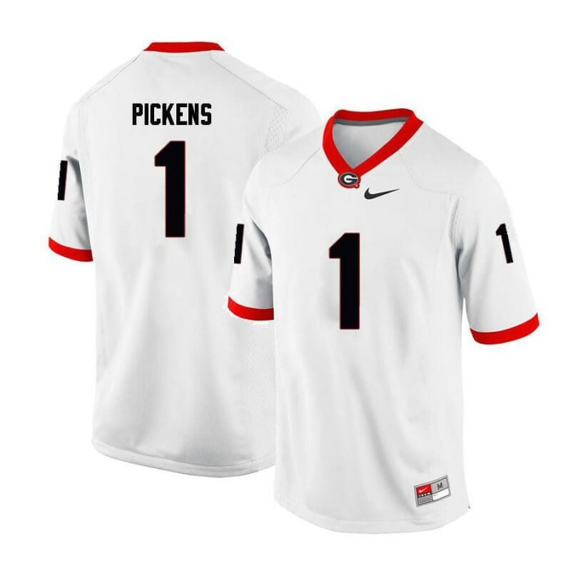 Georgia Bulldogs Jersey #1 George Pickens College Football Limited White