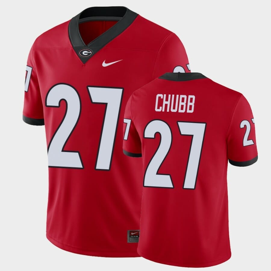 Georgia Bulldogs Nick Chubb #27 (No Name) College Jersey - Black - Youth  For Sale