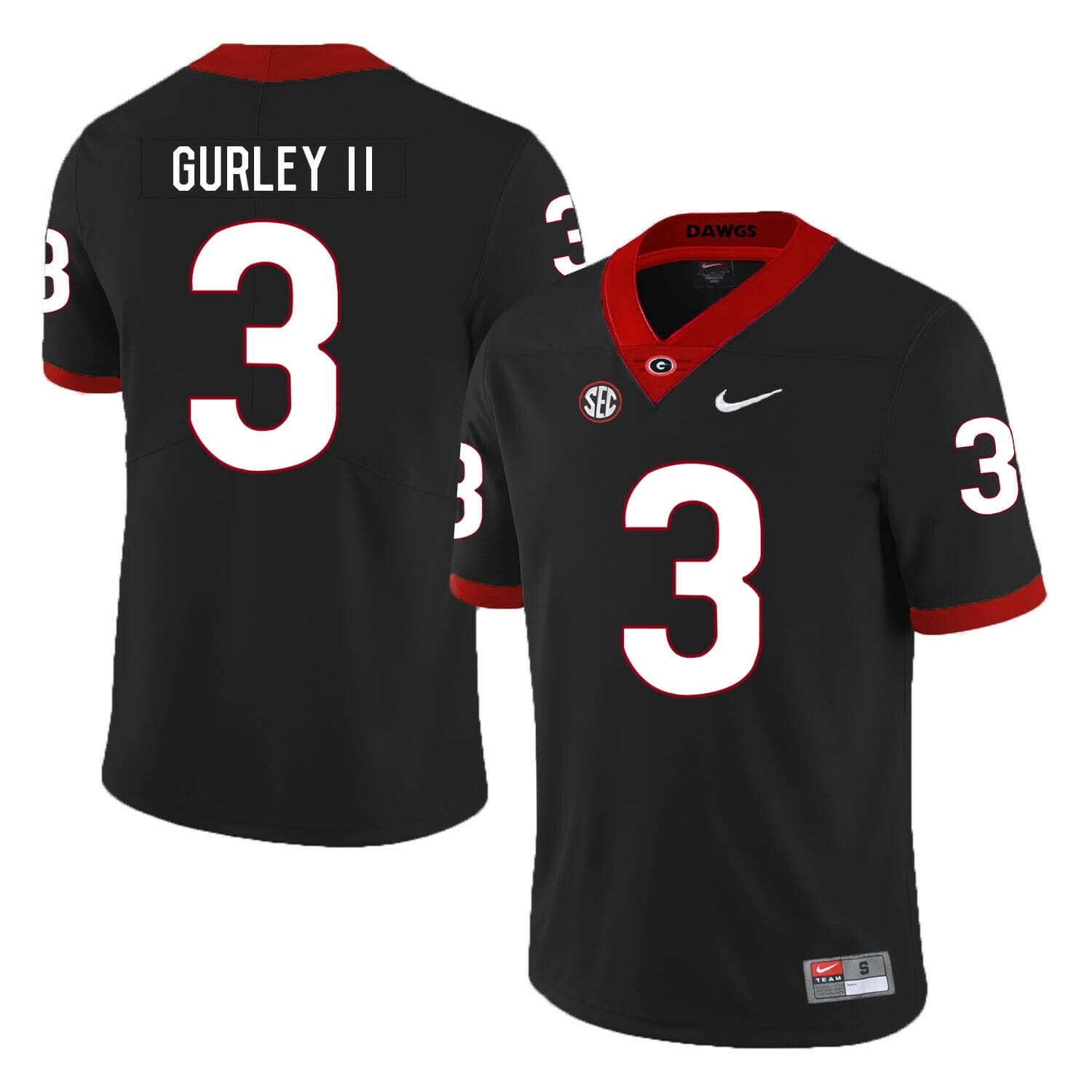 For Kids Georgia Bulldogs #3 Todd Gurley II Black College Football