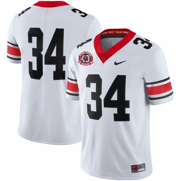 Georgia Bulldogs Herschel Walker #34 (No Name) College Jersey - White -  Youth For Sale