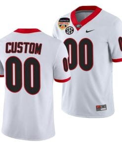 Georgia Jersey Custom Name And Number 2021 Orange Bowl White 100th Anniversary