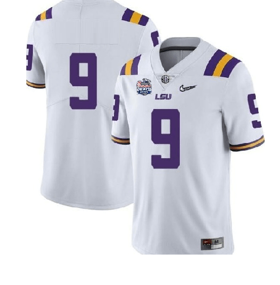 Joe Burrow LSU Tigers Championship Playoff Patch Jersey Stitched