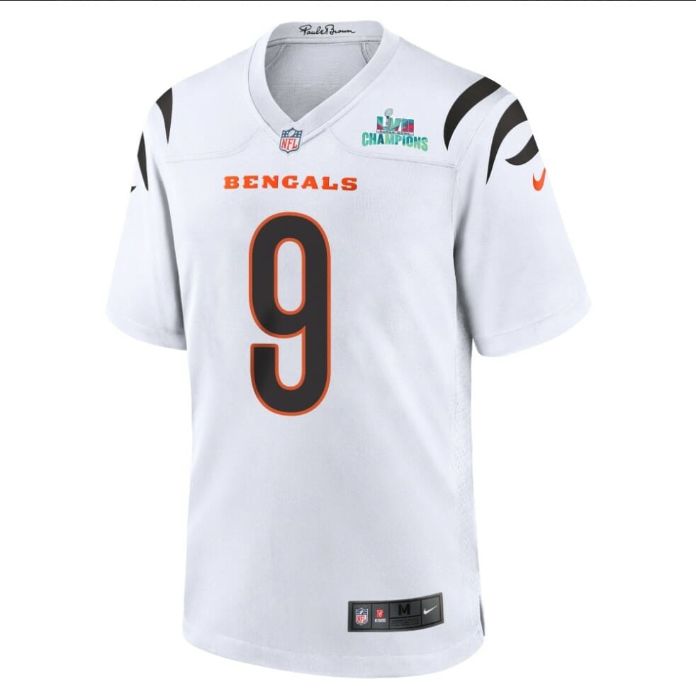 bengals jersey with super bowl patch