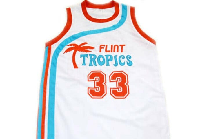 Basketball Jerseys Jackie Moon #33 Flint Tropics Semi Pro Jersey White