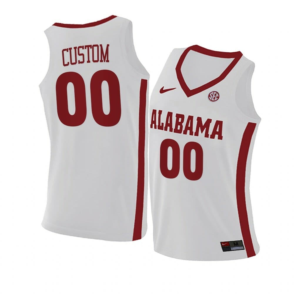 Custom Alabama Jersey Crimson Tide Name and Number College Basketball Jerseys Replica
