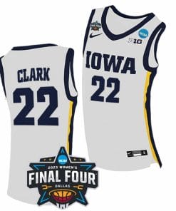 Caitlin Clark Jersey Iowa Hawkeyes College Basketball 2023 NCAA Final Four White #22