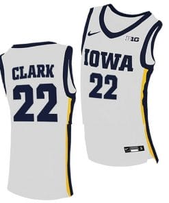 Caitlin Clark Jersey Iowa Hawkeyes College Basketball White #22