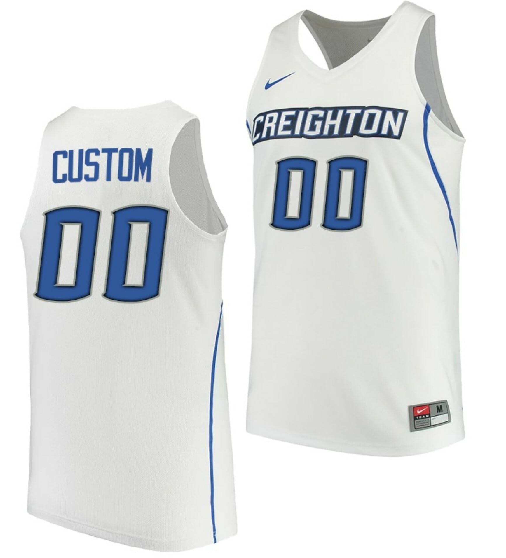 Custom College Basketball Jerseys Creighton Bluejays Jersey Name and Number Retro White