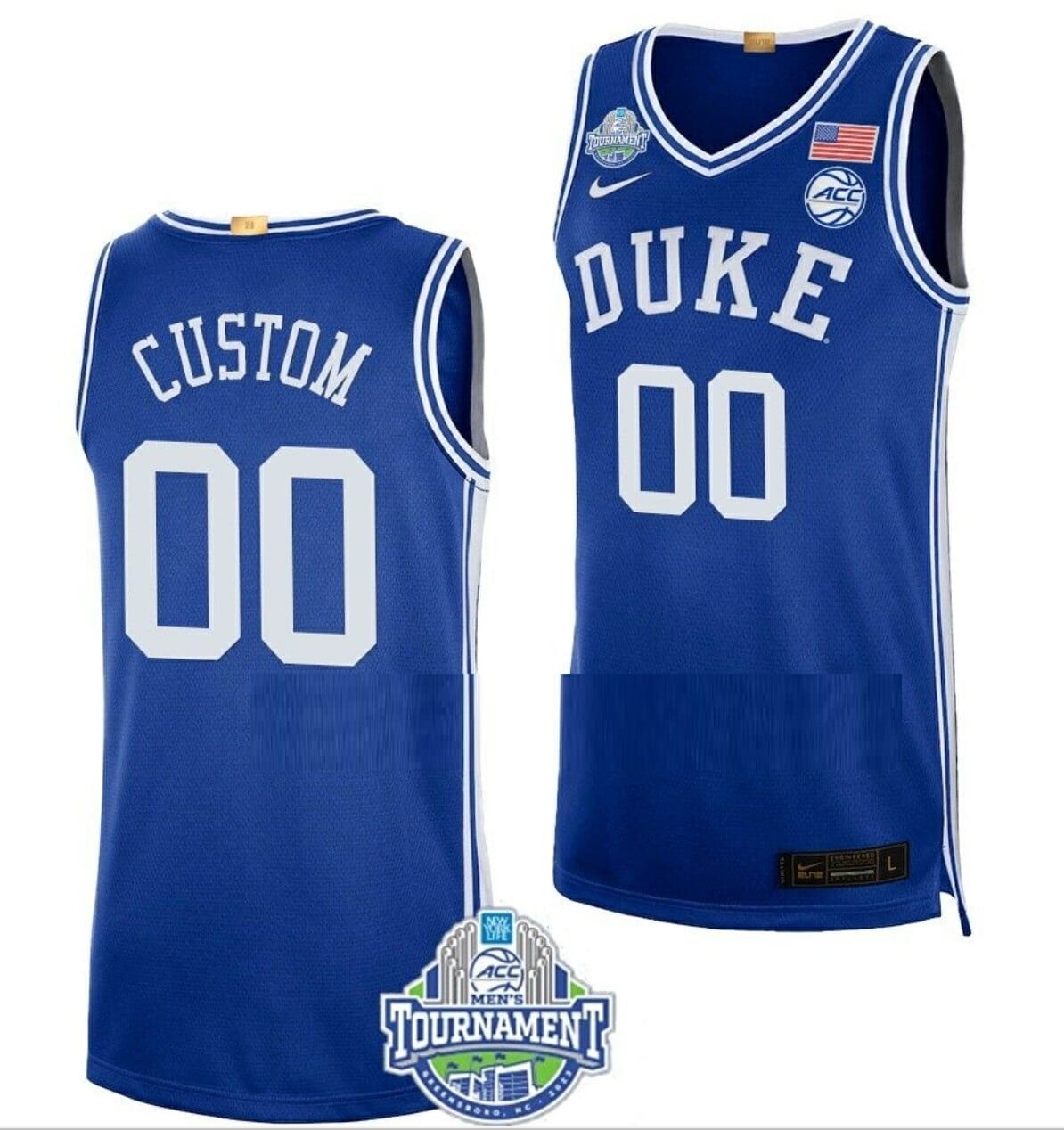 Custom College Basketball Jerseys Duke Blue Devils Jersey Name and Number Champs Royal