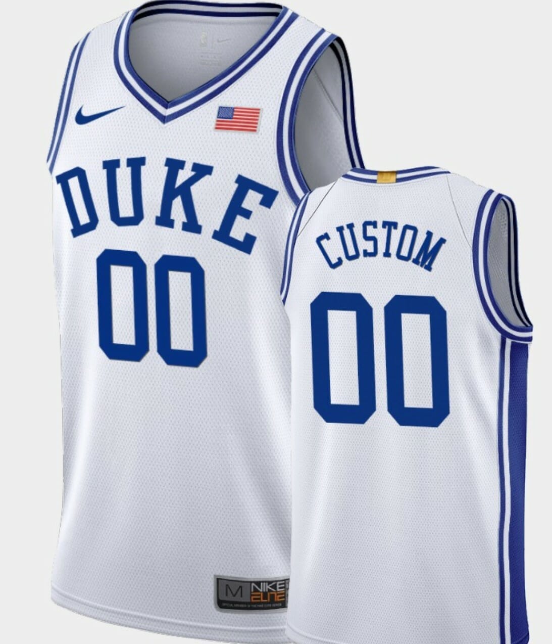 Custom College Basketball Jerseys Duke Blue Devils Jersey Name and Number NCAA White