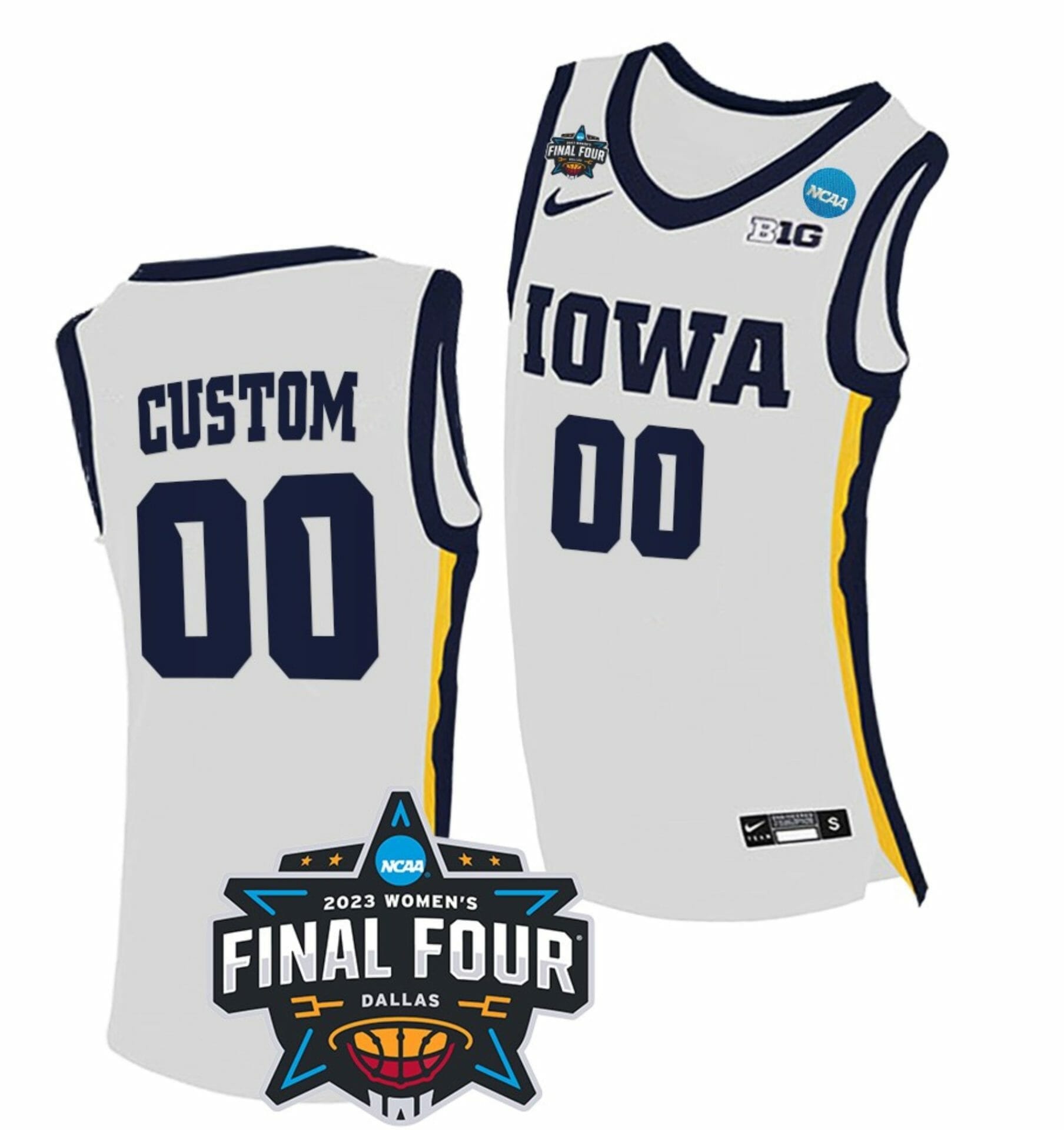 Iowa Hawkeyes College Basketball Jersey Custom Name and Number 2023 NCAA Final Four Pink