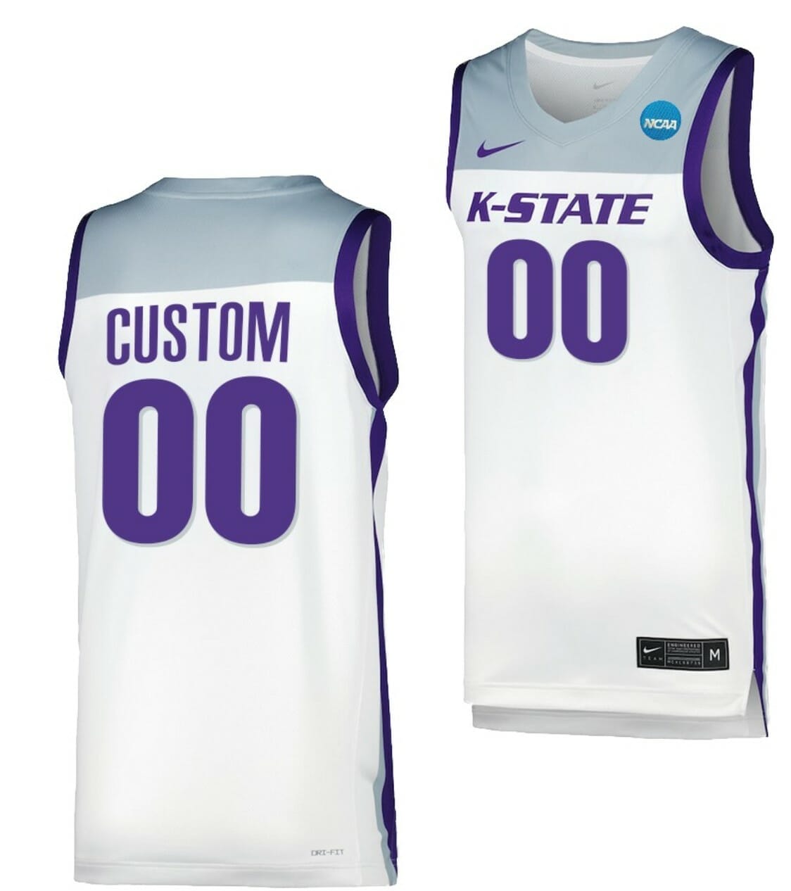 Custom Kansas State Wildcats Jersey Name and Number Customizable College Basketball Jerseys Replica Purple