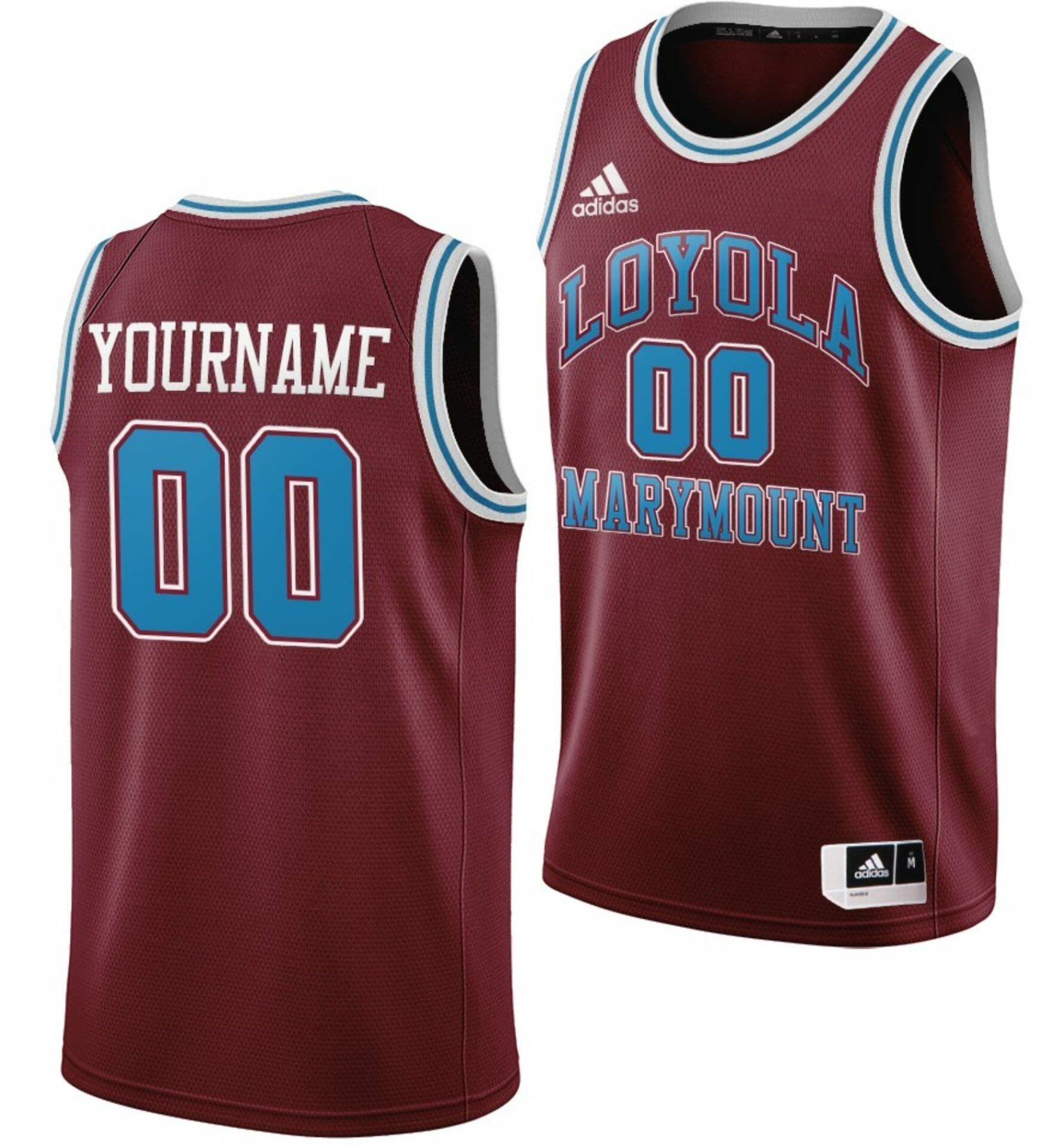 Custom College Basketball Jerseys Loyola Marymount Lions Jersey Name and Number Wine Throwback