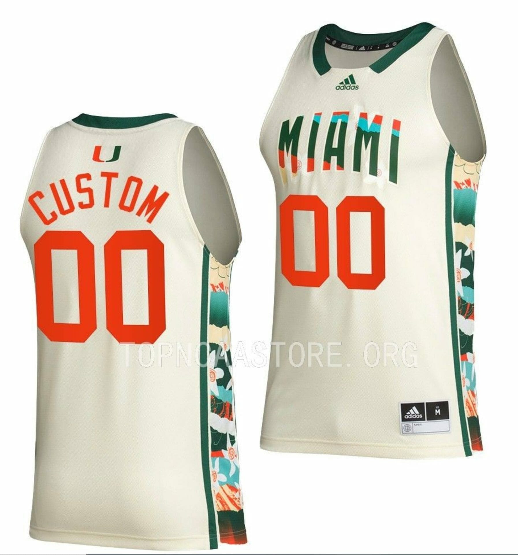 Custom College Basketball Jerseys Miami Hurricanes Jersey Name and Number White Honoring Black Excellence