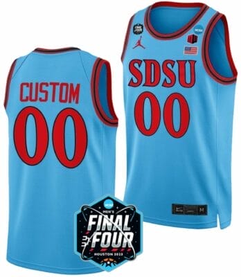 Custom NCAA Basketball Jerseys San Diego State Aztecs Jersey Name and Number College March Madness White Throwback