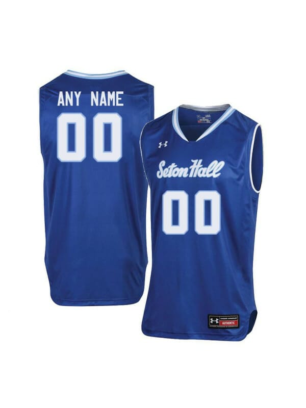 Custom College Basketball Jerseys Seton Hall Jersey Name and Number Blue
