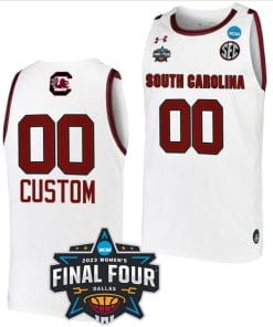 Custom South Carolina Gamecocks Jersey Name And Number College Basketball 2023 NCAA Final Four White