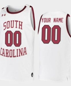 Custom South Carolina Gamecocks Jersey Name And Number College Basketball White