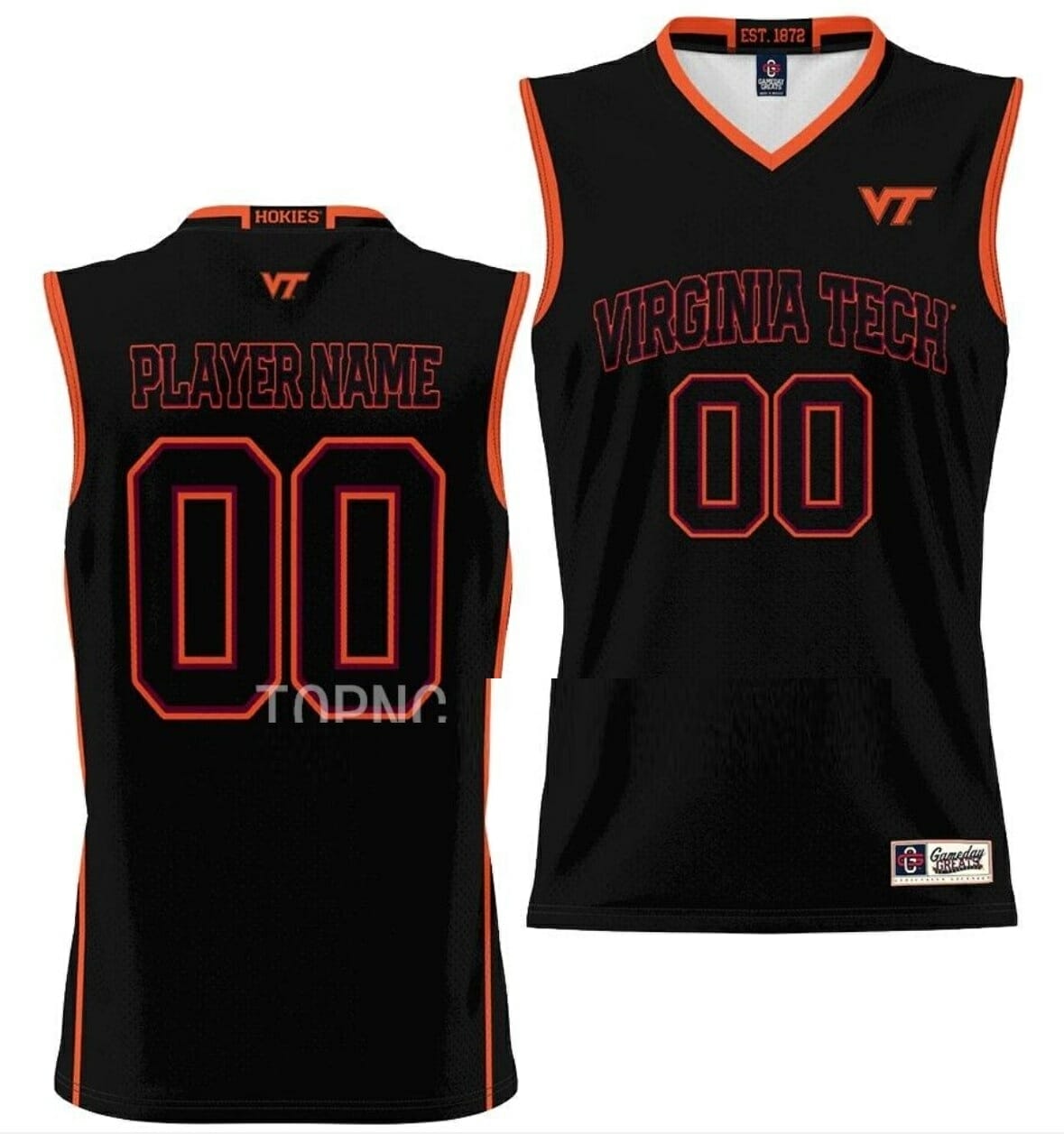 Custom Virginia Tech Hokies Basketball Jersey Name and Number College Swingman Black