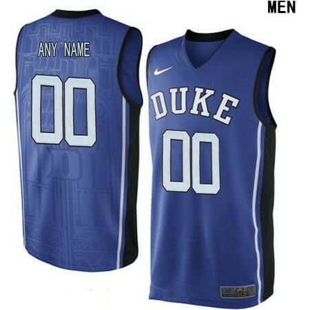 Custom College Basketball Jerseys Duke Blue Devils Jersey Name and Number V-Neck Elite Royal