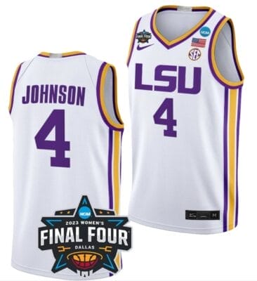 Flau'jae Johnson Jersey LSU Tigers College Basketball 2023 NCAA Final Four Garnet White #4