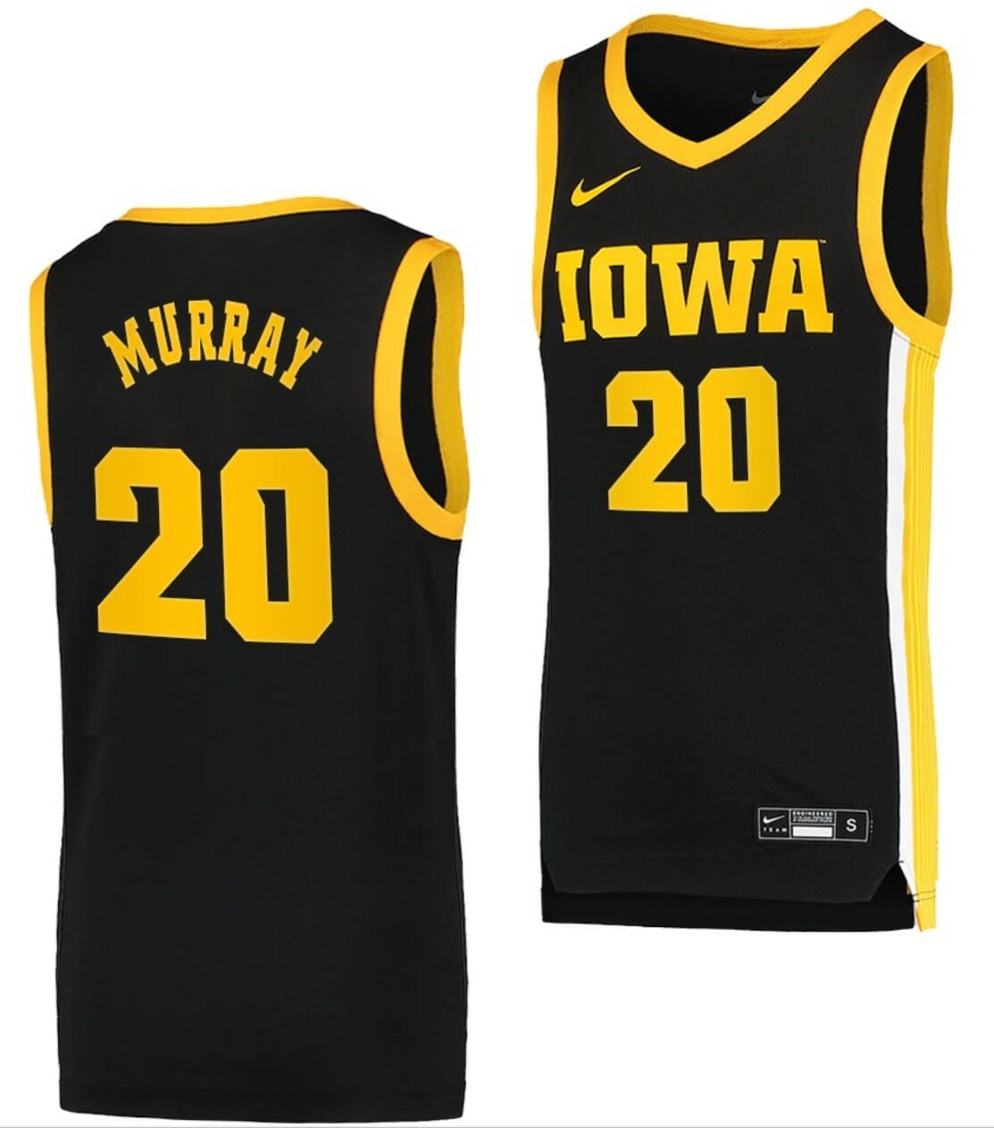 NCAA Basketball Jersey Kris Murray Iowa Hawkeyes College Black Swingman #20
