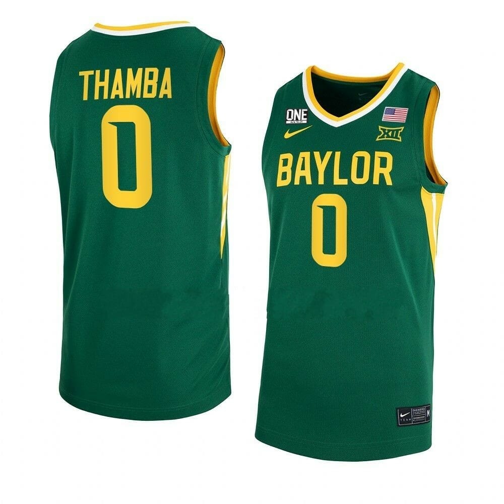 Men's Nike #21 Green Baylor Bears Replica Basketball Jersey