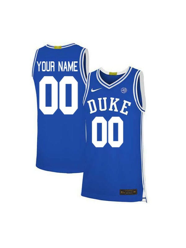 Custom College Basketball Jerseys Duke Blue Devils Jersey Name and Number V-Neck Elite Royal