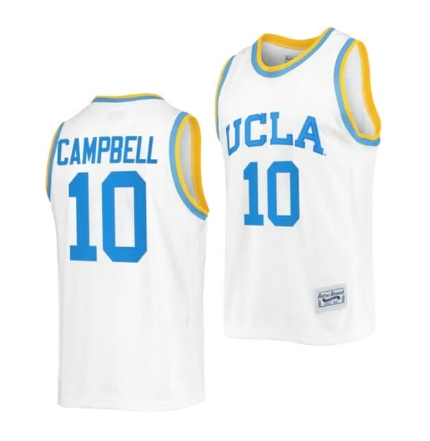 Top Players College Basketball Jerseys Tyger Campbell Jersey #10 UCLA Bruins NCAA White