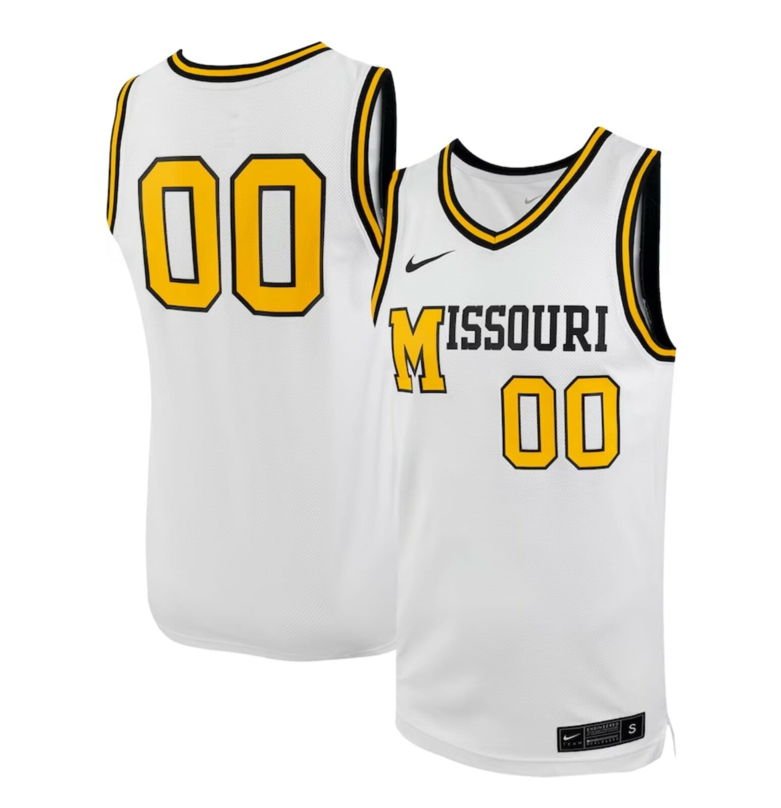 Custom College Basketball Jerseys Men's Missouri Tigers Jersey Name and Number Replica Alternate White