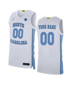Custom North Carolina Tar Heels Jersey College Basketball Name and Number Elite White